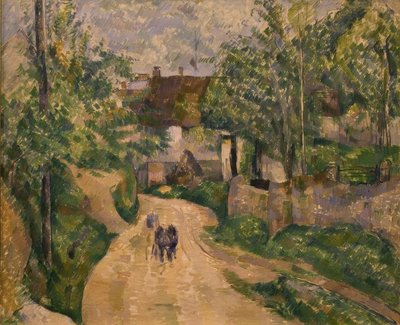 P. Cézanne, Bocht in de weg in Auvers-sur-Oise door Paul Cézanne